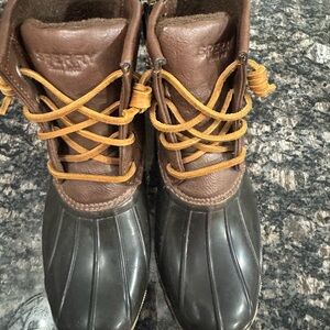 Sperry Saltwater Boots with Brown Accents